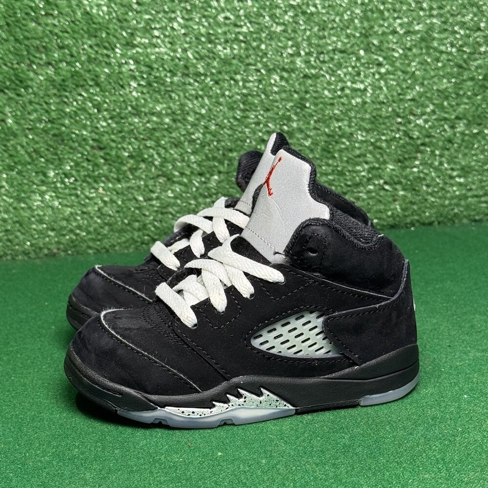 Nike Air Jordan 5 Retro OG Black Metallic Reimagined HF3977-001 Toddler Size 7C